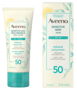 Aveeno Face Mineral Sunscreen Lotion SPF50
