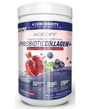 Nuvocare Ageoff Probiotic Collagen+ Blueberry Pomegrante Powder 