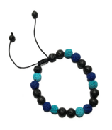 AtlanTick bracelet en perles de lave absorbantes, bleu