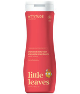 ATTITUDE Little Leaves nettoyant pour cheveux et corps 2 en 1 à la mangue