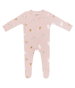 Kyte BABY Footie zippée Blush Lapin