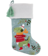 Stephen Joseph Holiday Embroidered Stocking Dino