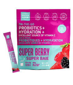 Everwell Water Kefir On-The-Go Probiotic + Hydration Powder Super Berry