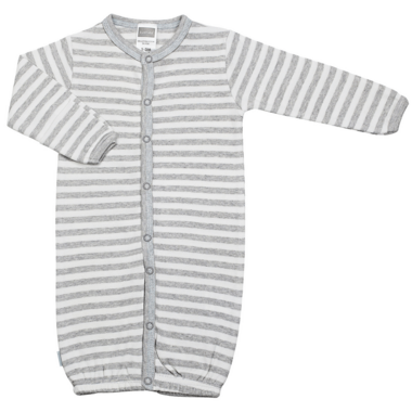 Kushies Convertible Gown Light Grey Stripes & Blue Kushies Convertible Gown Light Grey Stripes & Blue
