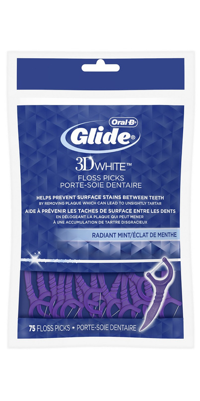 Oral B Glide Floss Picks, Whitening Dental Floss, Radiant Mint, 75 Count :  : Health & Personal Care