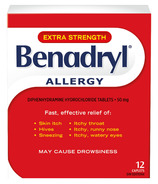 Benadryl Extra Strength Allergy Caplets (comprimés contre les allergies)