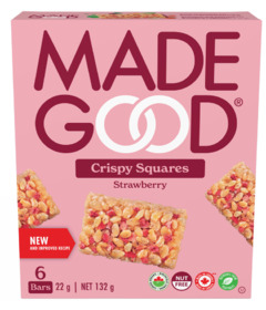image of MadeGood Strawberry Crispy Squares with sku:178790