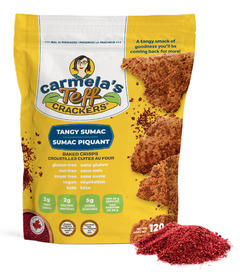 Carmela's Teff Crackers Baked Crisps Sumac