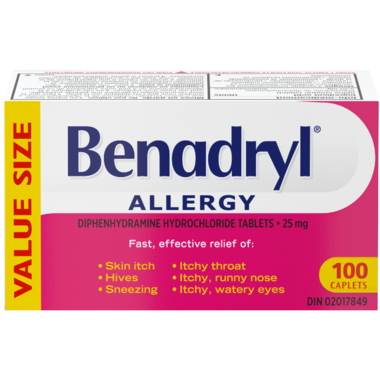 Buy Benadryl Allergy Caplets 100 Caplets Online In Canada Free Ship 29