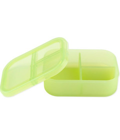 Bumkins Silicone Bento Box 3 Section Green Jelly