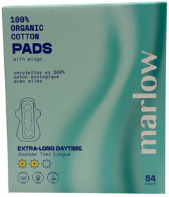Marlow 100% Organic Cotton Pads Extra Long