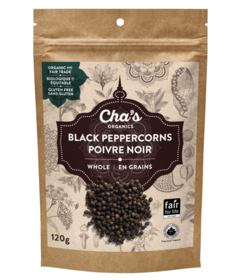 Cha's Organics Black Peppercorns Whole