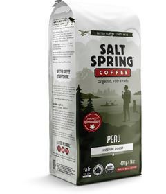 Salt Spring Coffee Peru Medium Roast Whole Bean Coffee