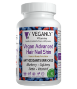 Vegan Advanced Hair Nail Skin de Veganly Vitamins Vegan