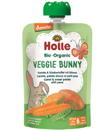 Holle Organic Pouch Veggie Bunny Carotte & Patate douce avec petits pois