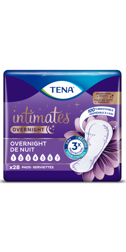 TENA Intimates Overnight Female Incontinent Pad Overnight 16 L