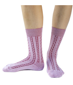 Okayok Cotton Cable Dress Socks Smoothie