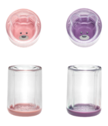 Melii Double Walled Bear Cup Pink & Purple