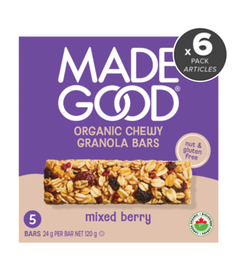 image of MadeGood Organic Chewy Granola Bars Mixed Berry Bundle with sku:169207