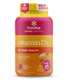 Honibe Honey Gummies Vitamin D3 Bone Health Raspberry