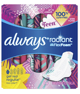 Serviettes hygiéniques pour adolescents Always Radiant Infinity avec ailes 