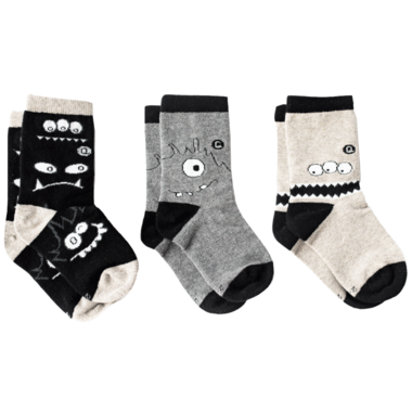 Buy Q for Quinn Organic Cotton Socks Monochrome Monsters at