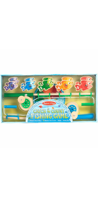 The Wooden Toy Factory - Magnetic Fishing Game - (*BONUS*: Includes Storage  Bag For Fish And Rods) - Educational Toddler Activity Toy for 1 2 3 4 Year