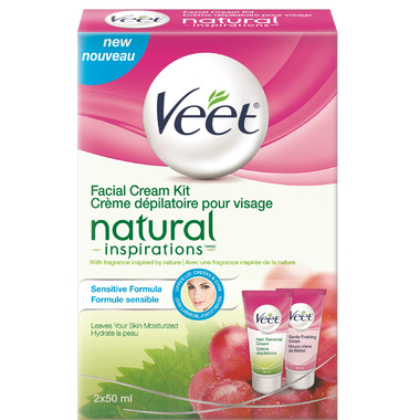 Veet Natural Inspirations Facial Cream Kit for Sensitive Skin Veet Natural Inspirations Facial Cream Kit for Sensitive Skin