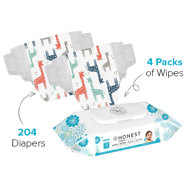 The Honest Company Giraffes Print Diapers & Wipes Bundle Size 3 The Honest Company Giraffes Print Diapers & Wipes Bundle Size 3