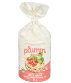 Plumm Good Organic Ancient Grains Rice Thins with Pink Salt