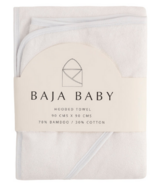 Baja Baby Oversized Bamboo Hooded Towel Fresh White