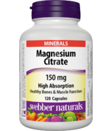 Webber Naturals Citrate de Magnésium en capsules