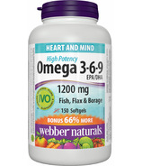 Webber Naturals Omega 3-6-9 Bonus Size