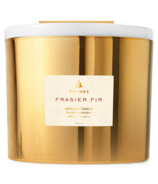 Thymes Large 3 Wick Gilded Gold Poured Candle Fraser Fir