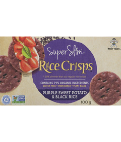 image of Want-Want Super Slim Rice Crisps Purple Sweet Potato & Black Rice with sku:340455