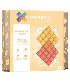 Connetix Tiles Base Plate Pack Pastel Lemon and Peach
