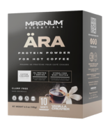 Poudre de protéines Magnum Essentials ARA pour le crème à la vanille à café chaud