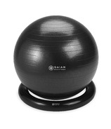 GAIAM 65cm Essentials Balance Ball & Base Kit Noir