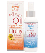 Huile Herbal Glo Skin Therapy + Nettoyant pour la peau sans rinçage 