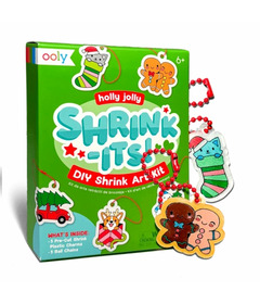 Ooly Mini Shrink-Its! D.I.Y. Shrink Art Kit Holly Jolly
