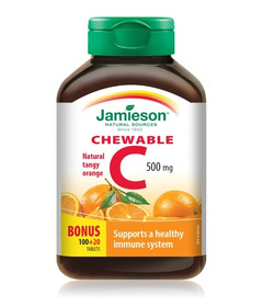 Jamieson Vitamin C 500mg Chewable Tangy Orange