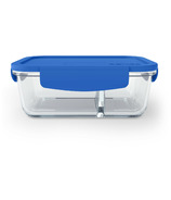 Bentgo Small Glass Container with Leak-Proof Lid Blue