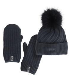 Calikids PomPom Hat and Glove Black Ink Bundle