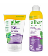 Alba Botanica Crème solaire pour enfants FPS 40+ Ensemble lotion et vaporisateur