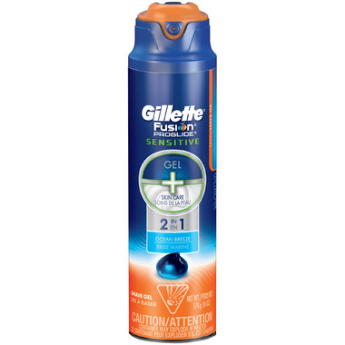 Gillette Fusion ProGlide Sensitive 2-in-1 Shave Gel in Ocean Breeze Gillette Fusion ProGlide Sensitive 2-in-1 Shave Gel in Ocean Breeze