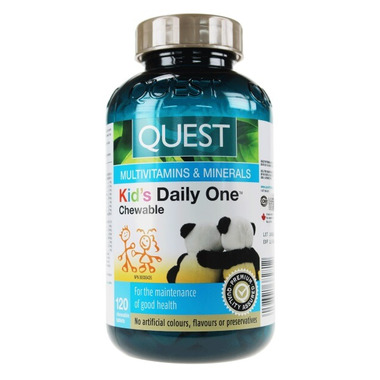 Quest Kid\'s Daily One Chewable Multivitamins & Minerals Quest Kid\'s Daily One Chewable Multivitamins & Minerals