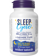 Webber Naturals Cycle du sommeil Mélatonine avec L-théanine