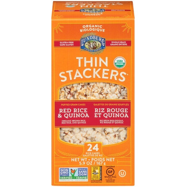 Lundberg Organic Red Rice & Quinoa Thin Stackers Lundberg Organic Red Rice & Quinoa Thin Stackers
