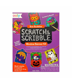 Ooly Mini Scratch & Scribble Window Banner Kit Boo Buddies