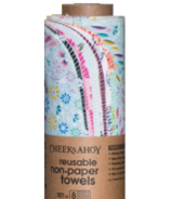 Cheeks Ahoy Pre-Rolled Reusable Non-Paper Towels Spring Floral